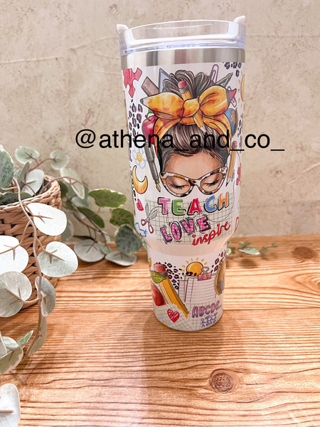 Teacher 40 oz tumbler