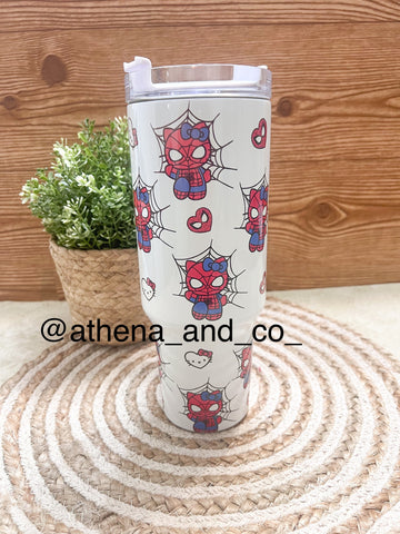 Kitty x Spiderman 40oz tumbler