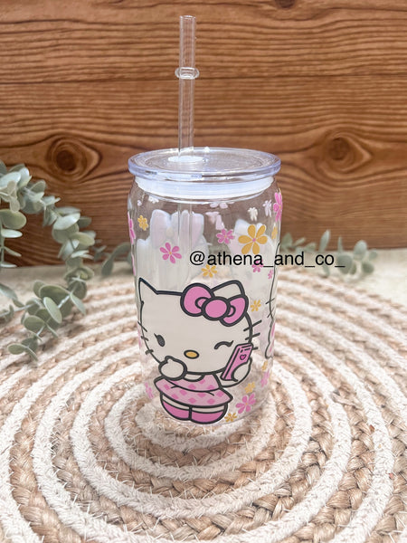 Spring Kitty Acrylic can