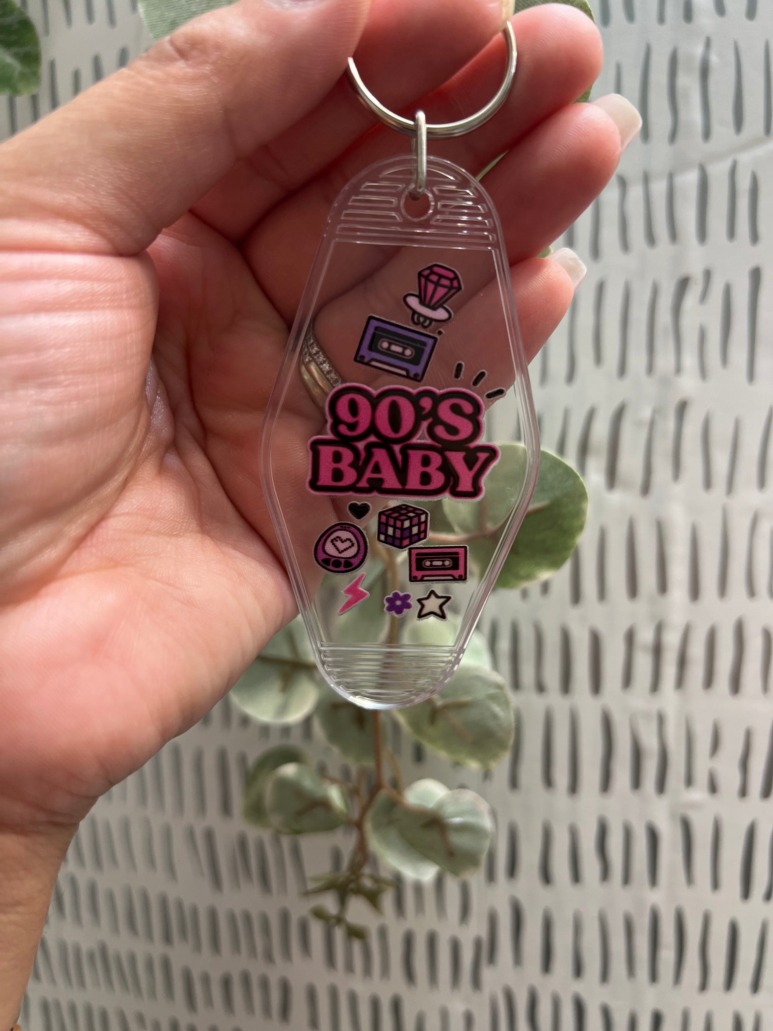 90s baby keychain